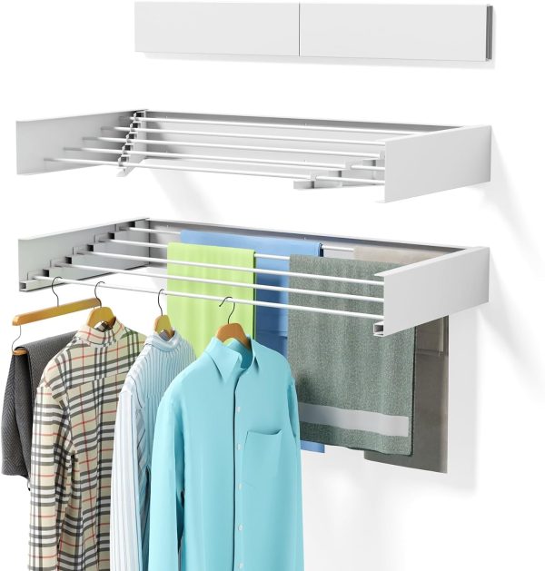 Hcosmy Wall-Mounted Collapsible Drying Rack (31.5")