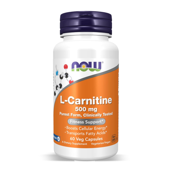 Carnitine 500mg, 60 Veg Capsules – Cellular Energy & Fat Transport Support
